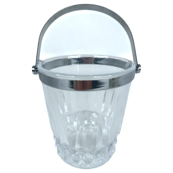 VTG Cristal d’Arques Durand Tuilleries Villandry Glass Ice Bucket Handle France - Picture 2 of 11